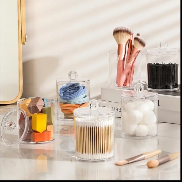 Clear Acrylic Bathroom Storage Jars - Picture 4 of 6